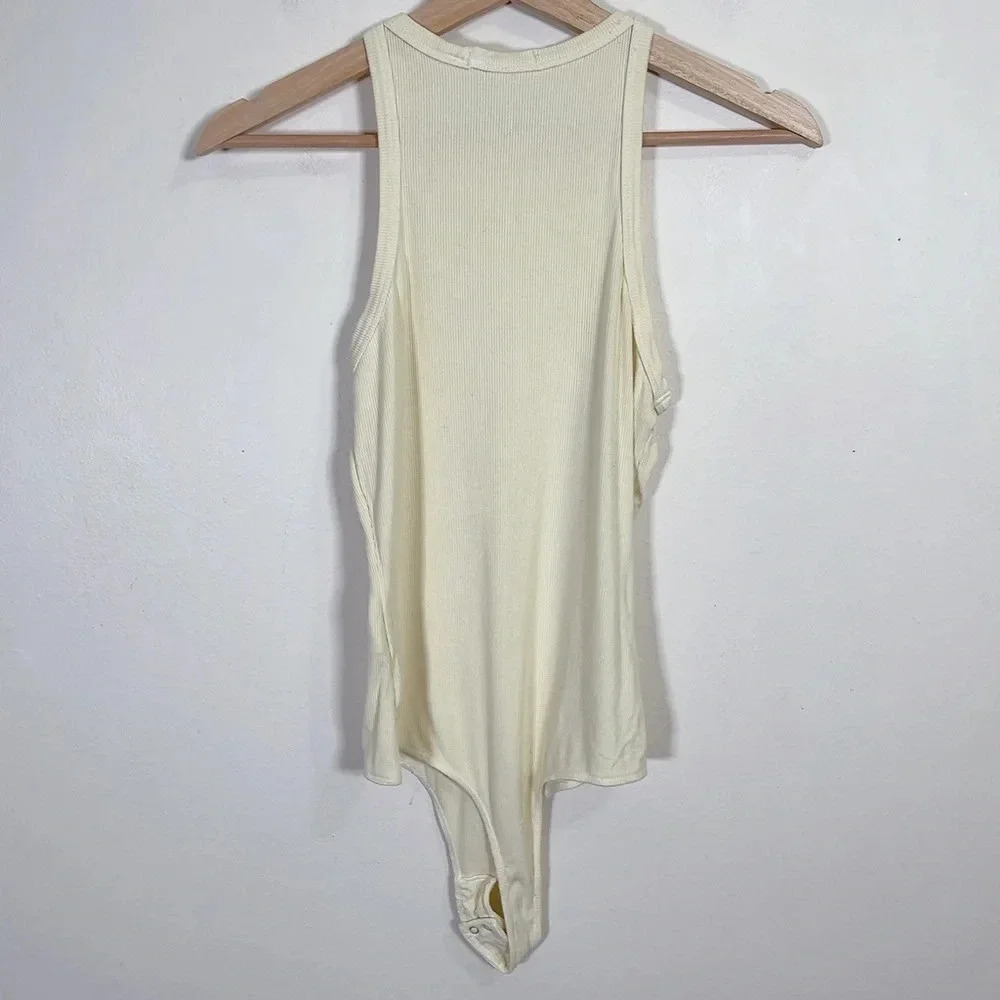 Agolde Rianne Ribbed Yellow  Bodysuit - Picture 12 of 12
